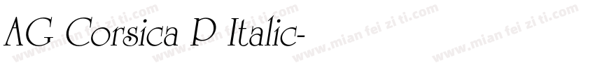 AG Corsica P Italic字体转换